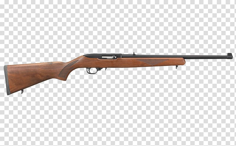 Ruger 10/22 .22 Long Rifle Rimfire ammunition Firearm, Black Walnut Extract transparent background PNG clipart