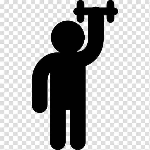 Dumbbell Barbell Silhouette, hantel transparent background PNG clipart