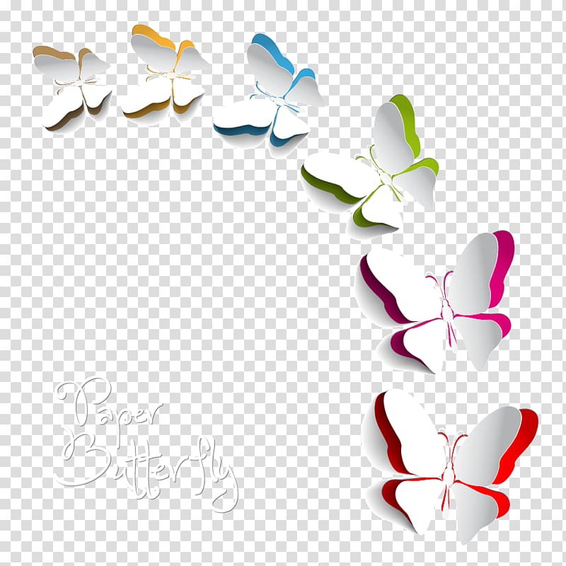 white butterflies s, Idea Thought Joke, Paper Butterfly Art transparent background PNG clipart