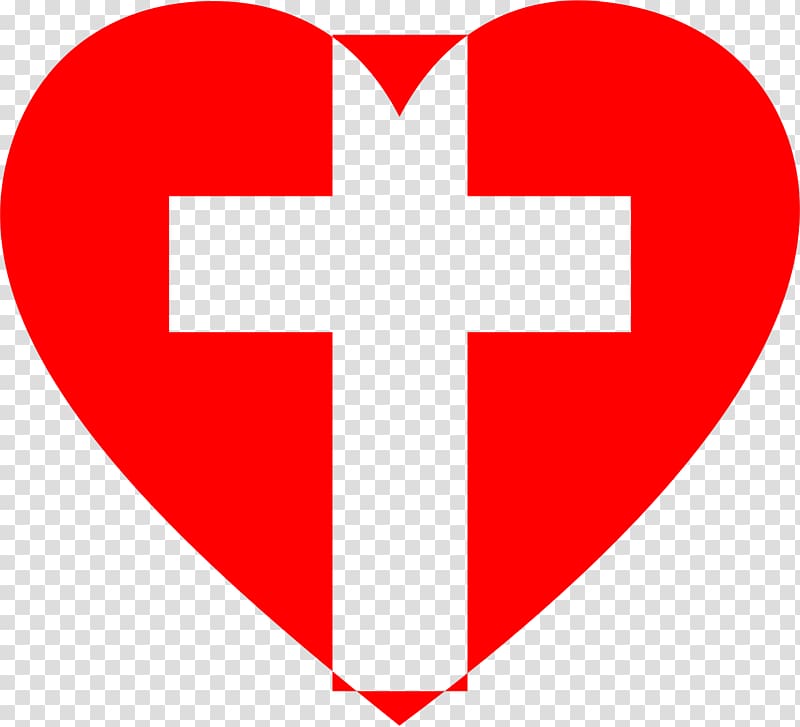 Christian cross Heart Sacred Love , christian cross transparent background PNG clipart