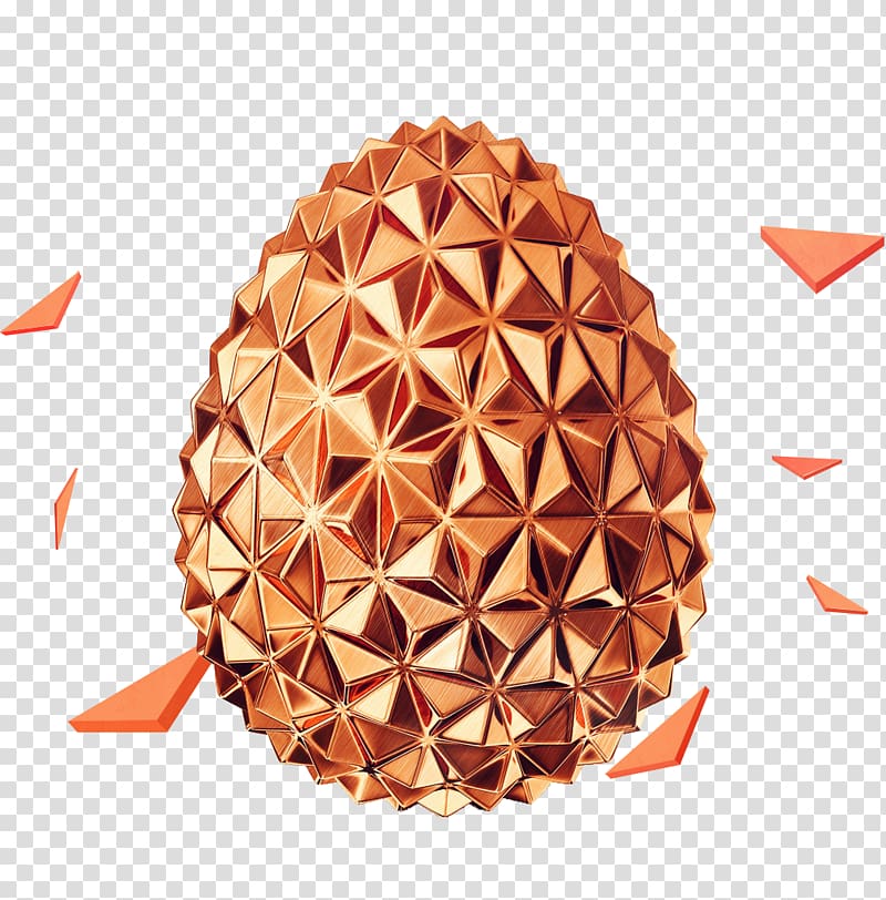 Egg, Creative golden egg transparent background PNG clipart
