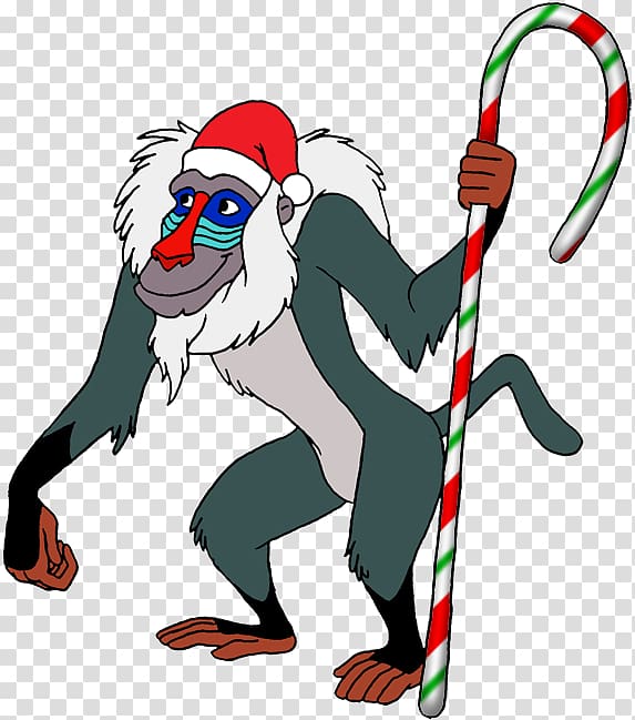 Christmas Rafiki Snegurochka Drawing, The Lion King transparent background PNG clipart