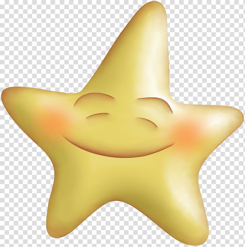 yellow star art, Yellow Starfish Nose, star transparent background PNG clipart