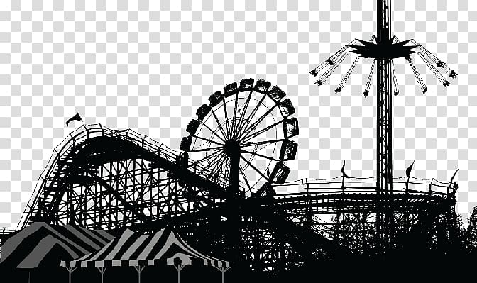 Amusement park Ferris wheel Roller coaster, amusement park transparent background PNG clipart