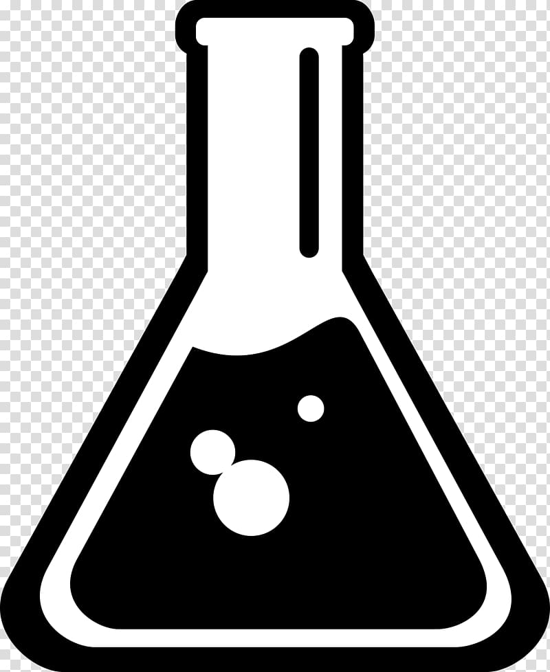 Erlenmeyer flask logo, Beaker Laboratory flask , Science transparent background PNG clipart