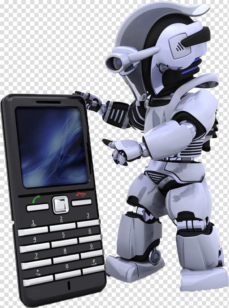iPhone 5 Smartphone Mobile robot Telephone call, 3D villain transparent background PNG clipart