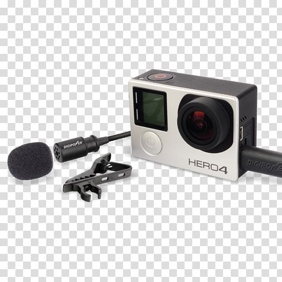 Lavalier microphone GoPro HERO Camera, Microphone Accessory transparent background PNG clipart