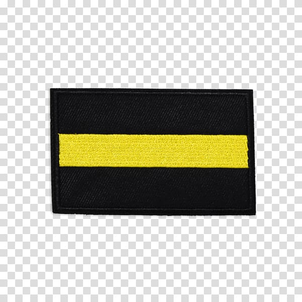 Flag patch Security Morale Retail loss prevention Embroidery, yellow-line transparent background PNG clipart