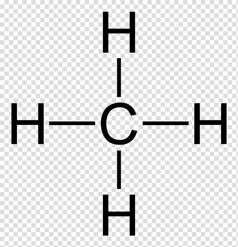 Lewis structure Methane Single bond Chemical bond Valence electron, molecular chain transparent background PNG clipart