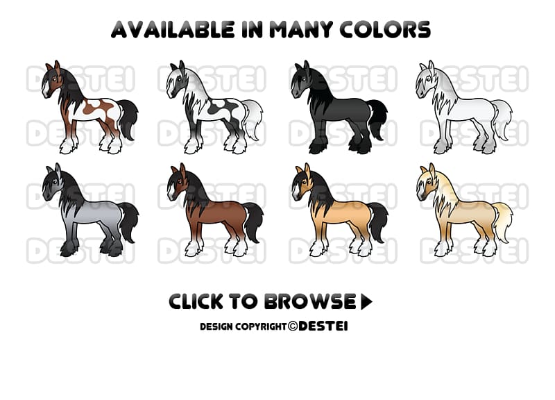 Clydesdale horse Shire horse Gypsy horse Stallion Pony, Cartoon Black And White Horse transparent background PNG clipart