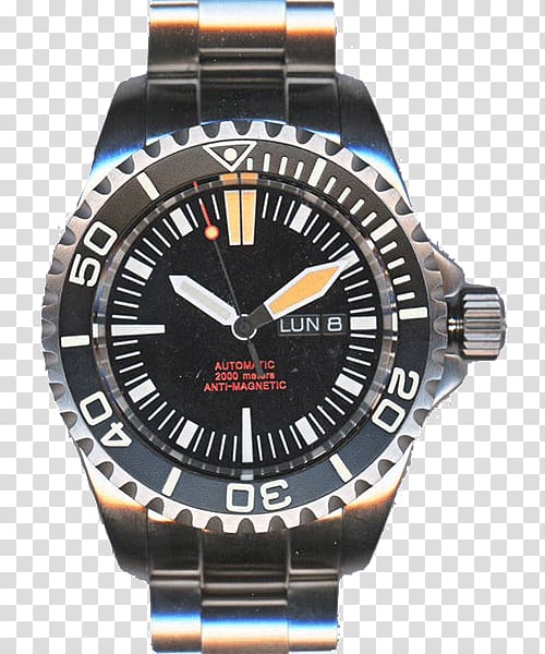 Diving watch Watch strap ETA SA Automatic watch, watch transparent background PNG clipart