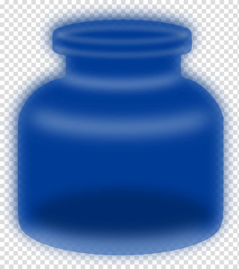 Glass bottle Cobalt blue Plastic, ink transparent background PNG clipart