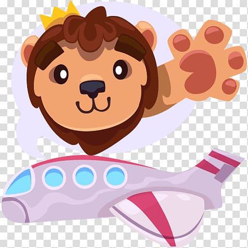 Lion Puppy Sticker VK Telegram, lion transparent background PNG clipart