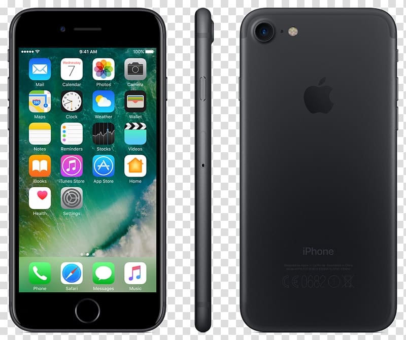 Apple iPhone 7 Plus 128 gb iOS Apple iPhone 7 (128GB, Jet Black), pure black transparent background PNG clipart