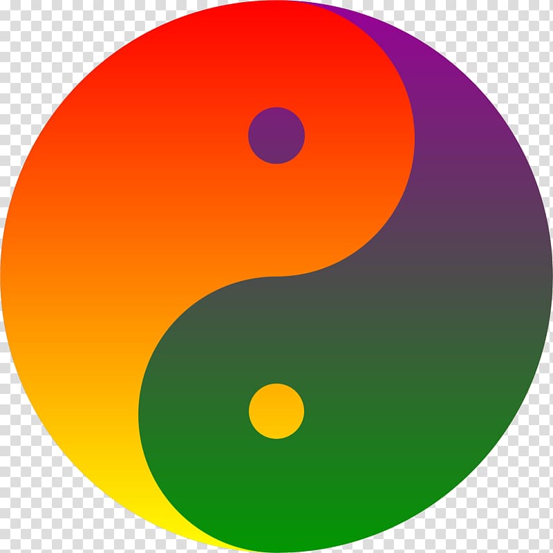 Yellow Complementary colors Yin and yang Rainbow, transparent background PNG clipart