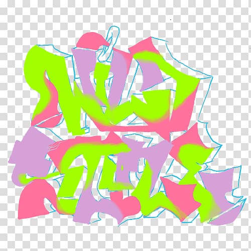 Pink M Character , graffiti style transparent background PNG clipart