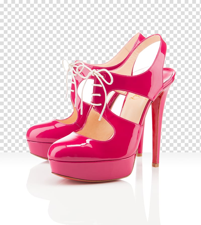 Court shoe High-heeled footwear Pink Patent leather, louboutin transparent background PNG clipart