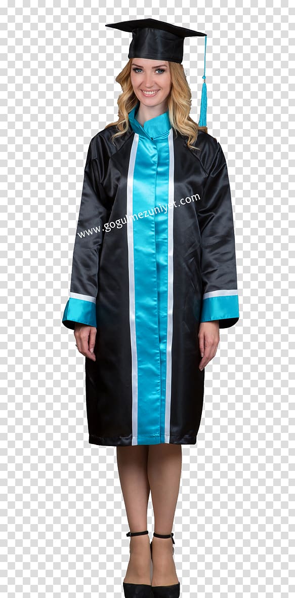 Robe Graduation ceremony Academician Doctor of Philosophy Turquoise, Mezuniyet transparent background PNG clipart