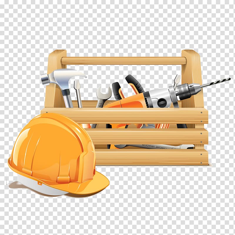 Tool House painter and decorator Designer, Tools and helmet decoration transparent background PNG clipart