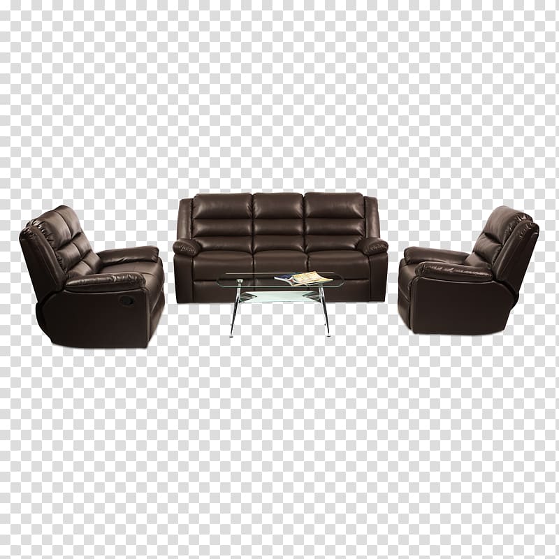 Recliner Couch Fauteuil Garnish Furniture store, sofa set transparent background PNG clipart