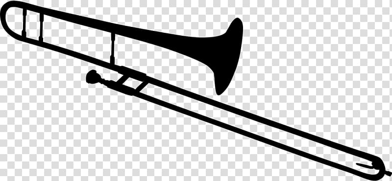 Trombone Silhouette Musical Instruments , trombone transparent background PNG clipart