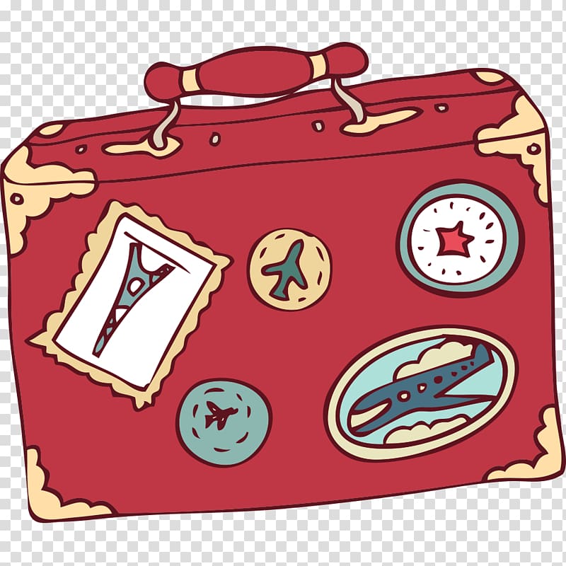 Suitcase Travel Animation, Cartoon suitcase transparent background PNG clipart