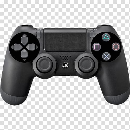 black Sony Playstation Dualshock 4 controller, PlayStation 4 Game Controllers DualShock 4, mando ps4 dibujo transparent background PNG clipart