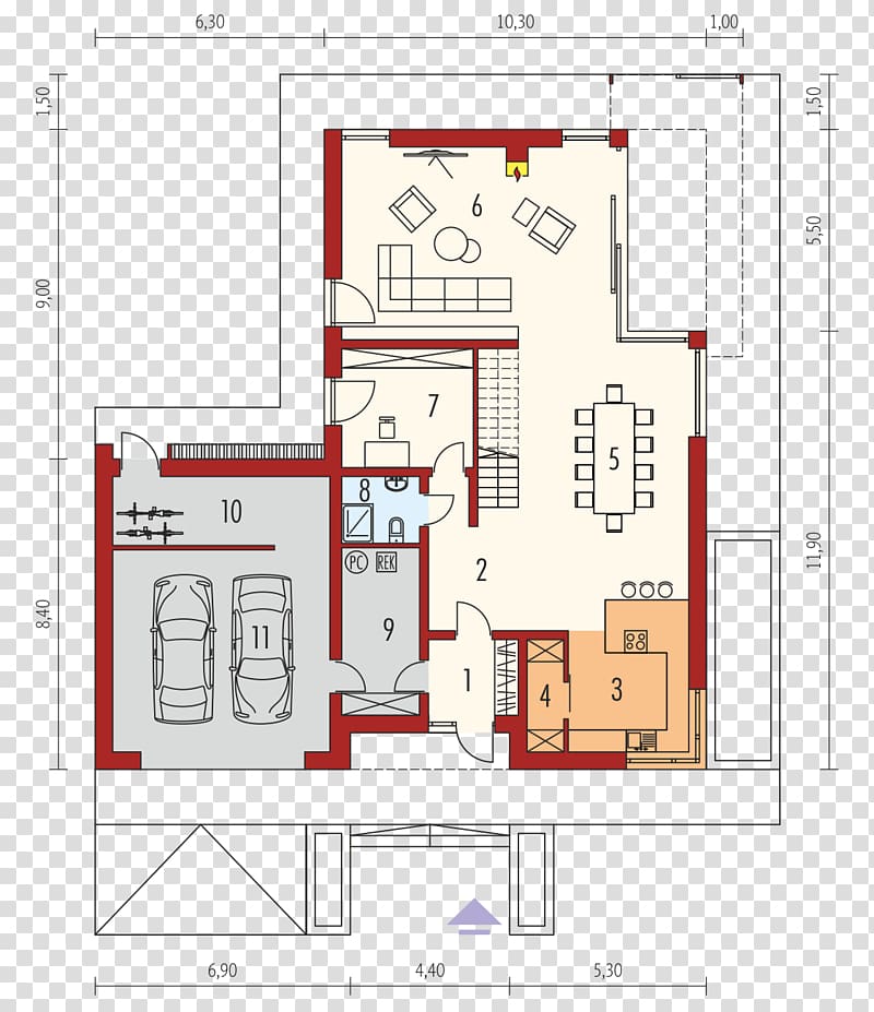 Floor plan House Building Single-family detached home Square meter, house transparent background PNG clipart