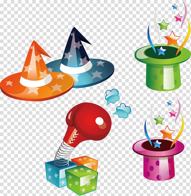Icon, cartoon clown magician hat transparent background PNG clipart