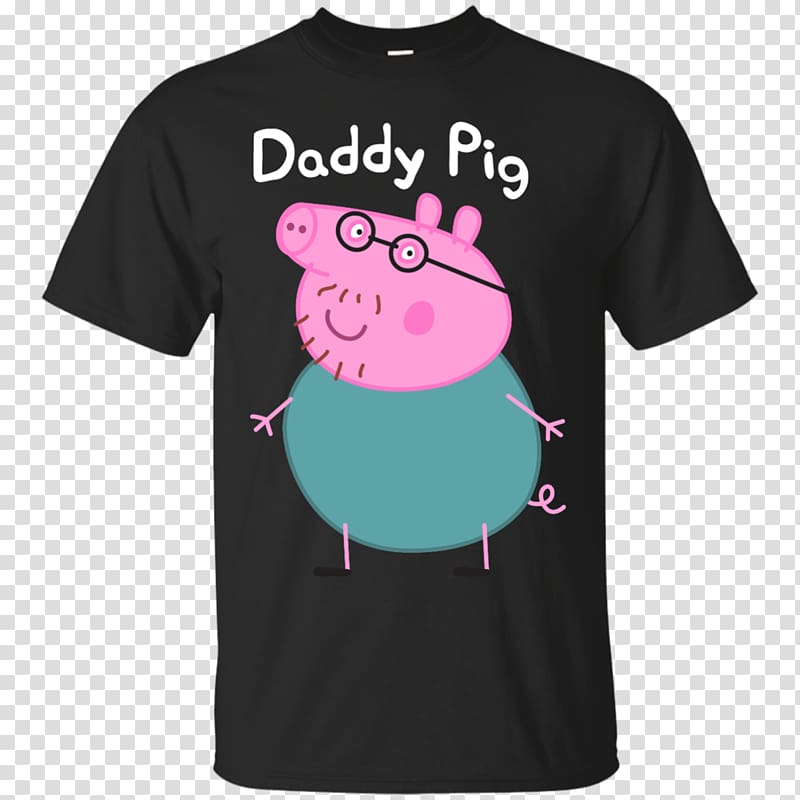 Daddy Pig T-shirt Hoodie Father, T-shirt transparent background PNG clipart