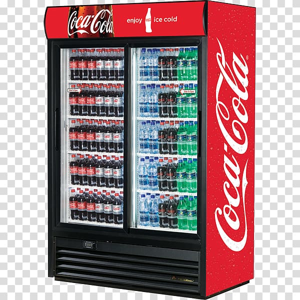 Fizzy Drinks Coca-Cola Refrigerator Door, coca cola transparent background PNG clipart