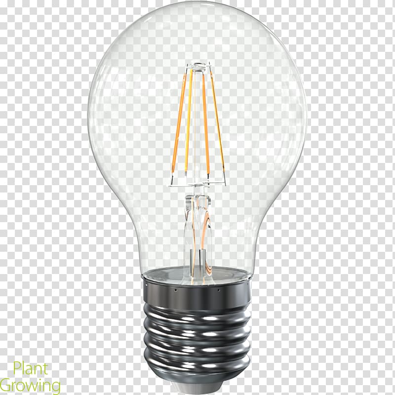 Lighting LED lamp Edison screw, light transparent background PNG clipart