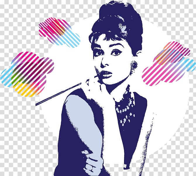 Audrey Hepburn Breakfast at Tiffany\'s Canvas print Painting, painting transparent background PNG clipart
