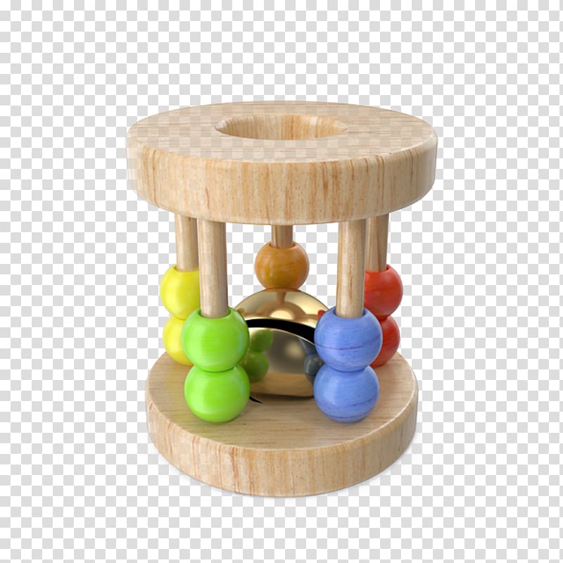 Infant Toy Baby rattle, Wooden baby rattle transparent background PNG clipart