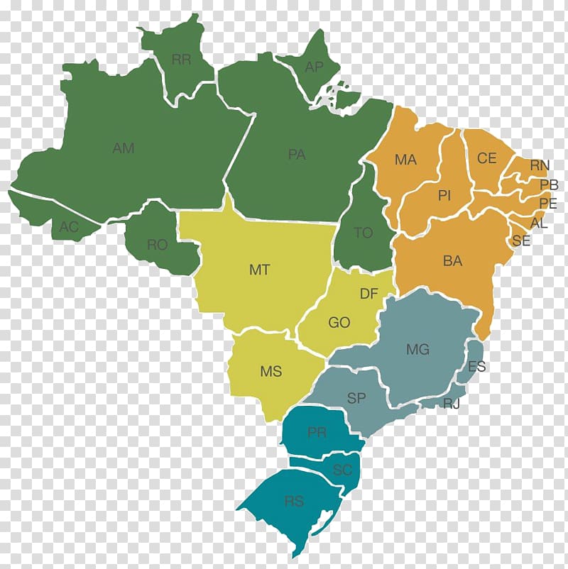 Regions of Brazil World map Mapa polityczna Federative unit of Brazil, map transparent background PNG clipart