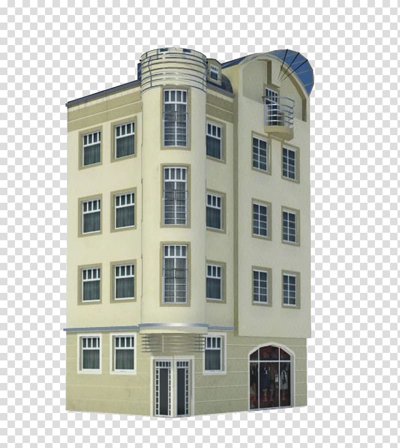 Facade Architecture House Building 3D modeling, house transparent background PNG clipart