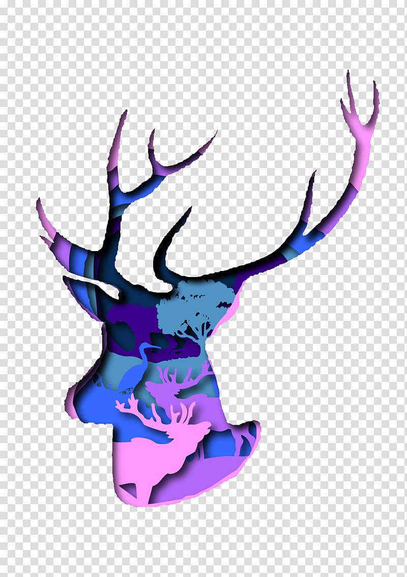 Deer Antler Purple , deer transparent background PNG clipart