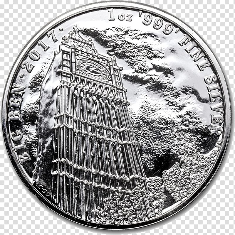 Big Ben Tower Bridge Royal Mint Landmarks of Britain Coin, metal coin transparent background PNG clipart
