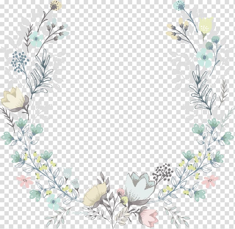assorted-color flowers wreath illustration, Wedding invitation Flower Wreath Baby shower , wreath wedding transparent background PNG clipart