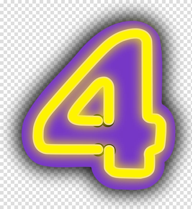 Number , Number 4 transparent background PNG clipart