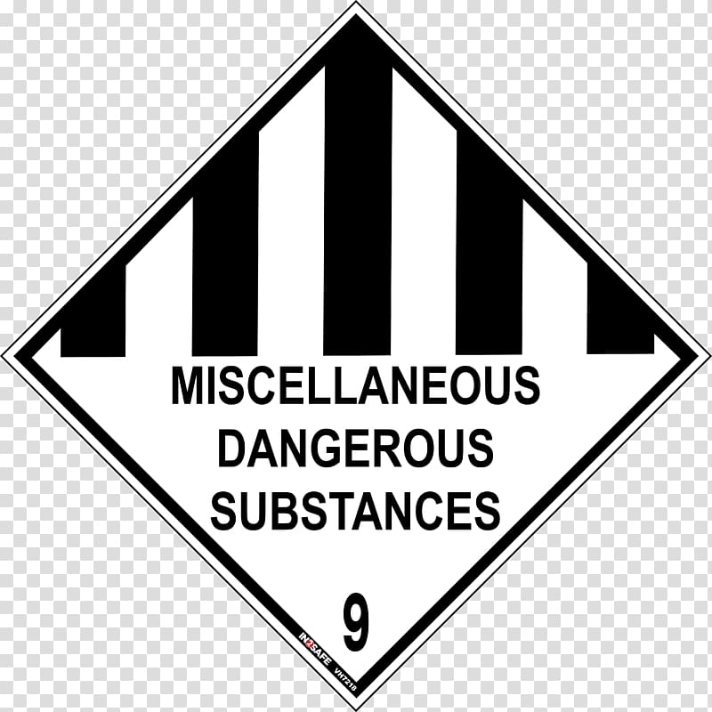 Dangerous goods HAZMAT Class 9 Miscellaneous Chemical substance Biological hazard, others transparent background PNG clipart