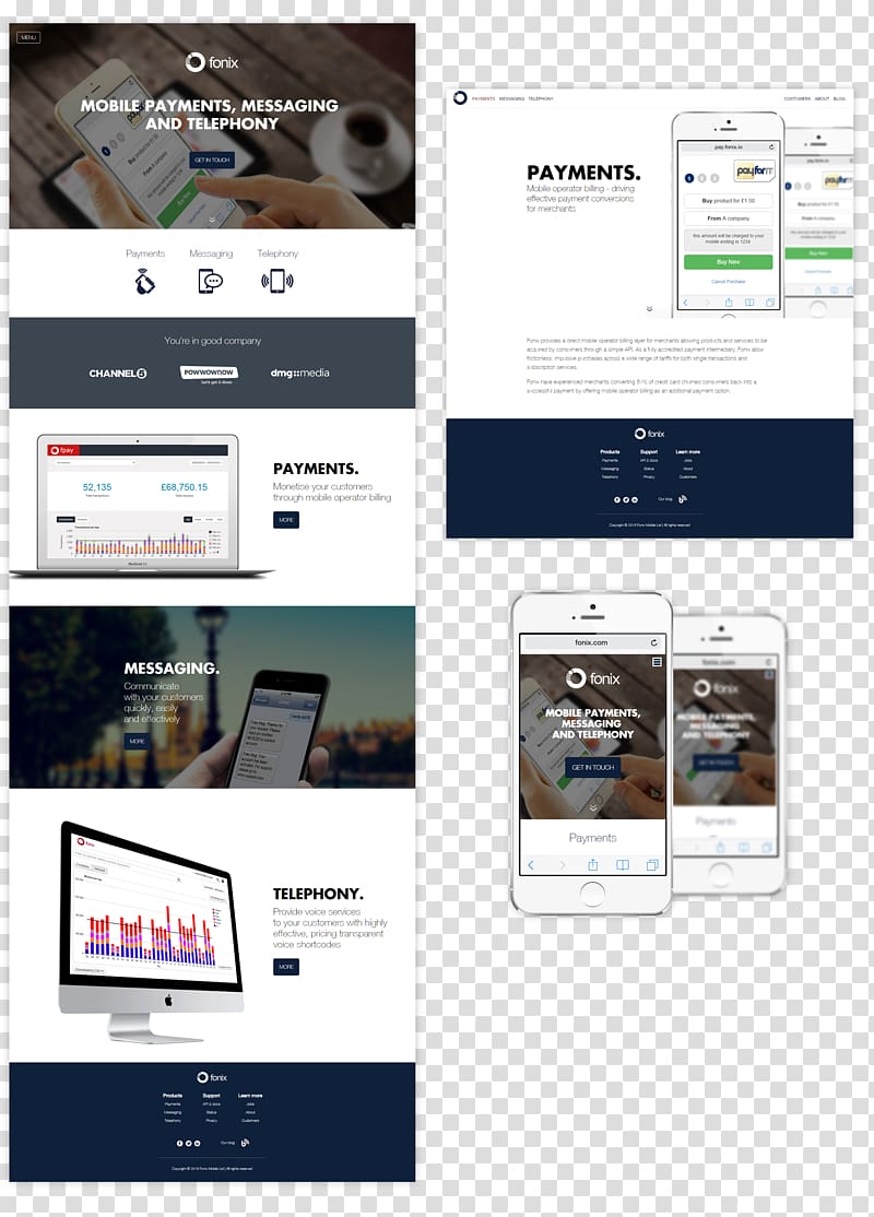 Responsive web design Fonix Web page Mobile Phones, design transparent background PNG clipart
