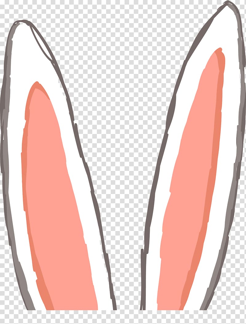 white rabbit ears illustration, Ear Rabbit Computer file, Rabbit ears transparent background PNG clipart