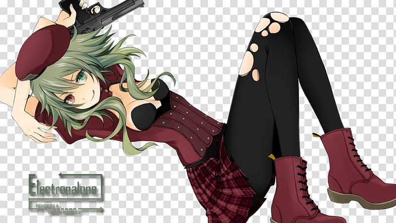 Megpoid Hatsune Miku Rendering Vocaloid Anime, Randeer transparent background PNG clipart