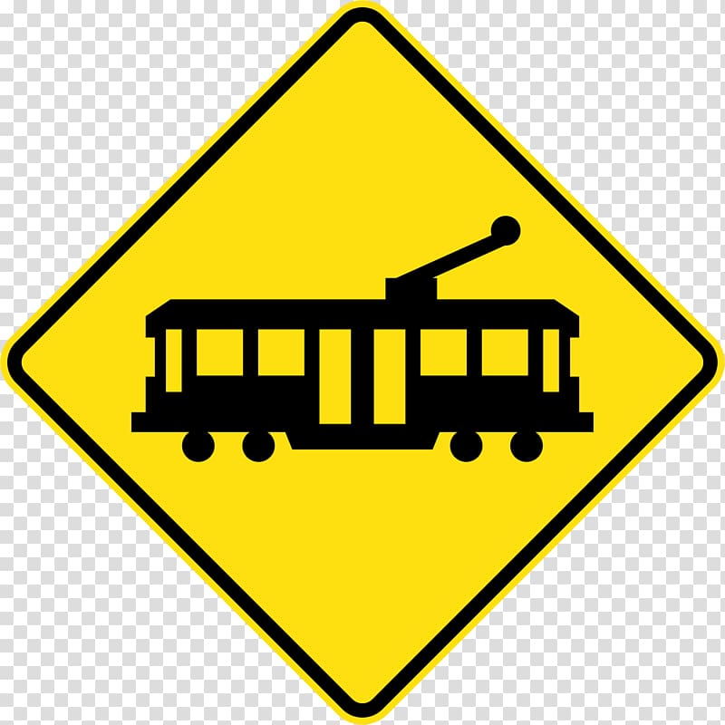 Bus Tram Stop sign Traffic sign Warning sign, Road Sign transparent background PNG clipart