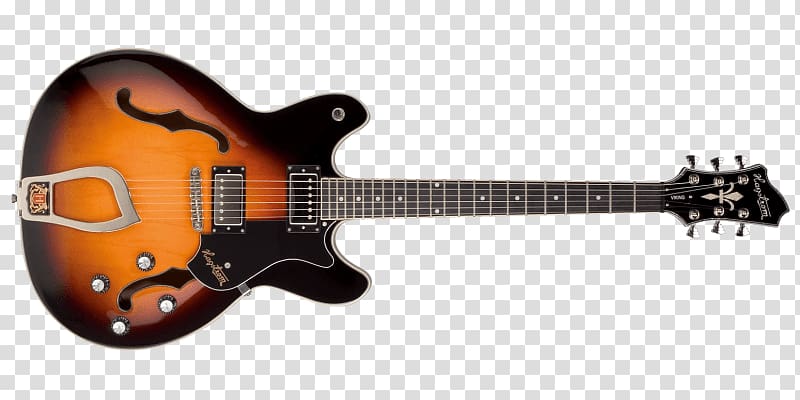 Hagström Viking Electric guitar Fender Stratocaster, Semiacoustic Guitar transparent background PNG clipart