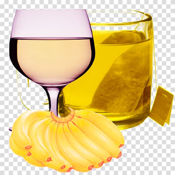 Green tea White coffee Cafe, Champagne and bananas transparent background PNG clipart