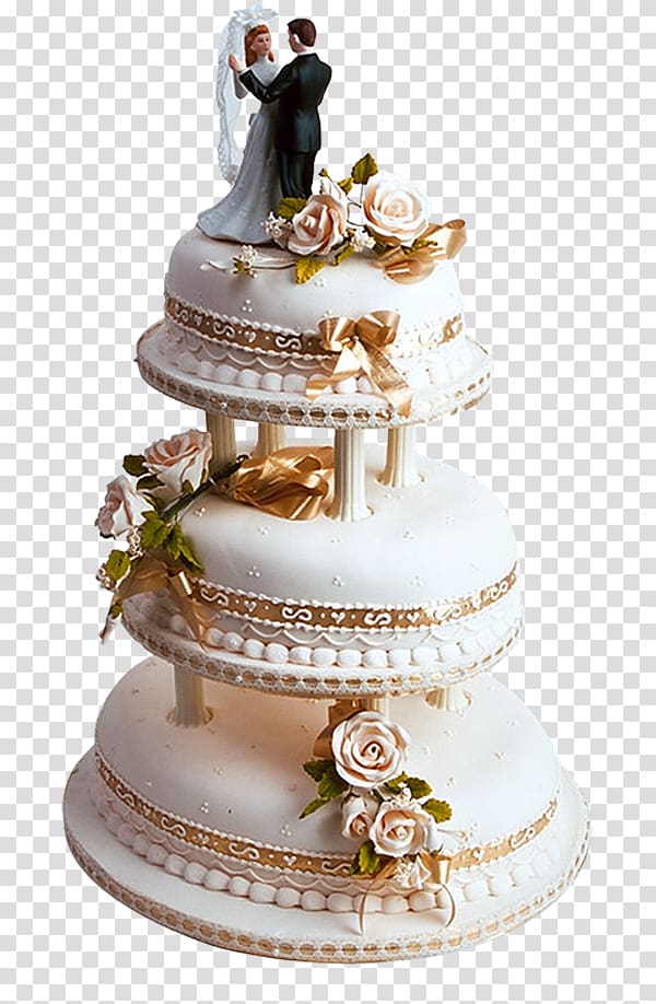 white 3-tier wedding cake, Wedding cake Torte Birthday cake, Wedding cake transparent background PNG clipart