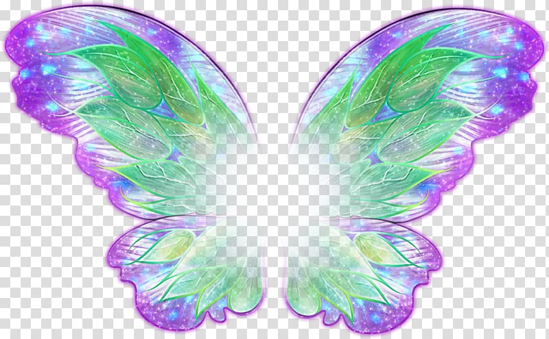 Tecna Aisha Bloom Butterflix, wings material transparent background PNG clipart