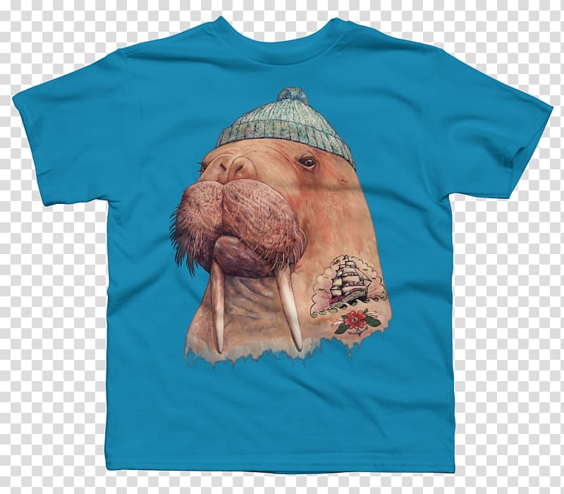 T-shirt Hoodie Walrus Polo shirt, T-shirt transparent background PNG clipart